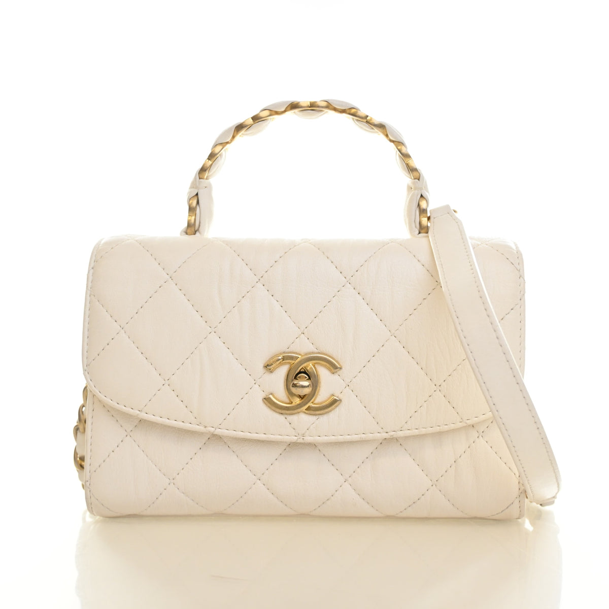 Chanel Mini Crumpled Calfskin CC Links Top Handle Bag, photo 1 of 19