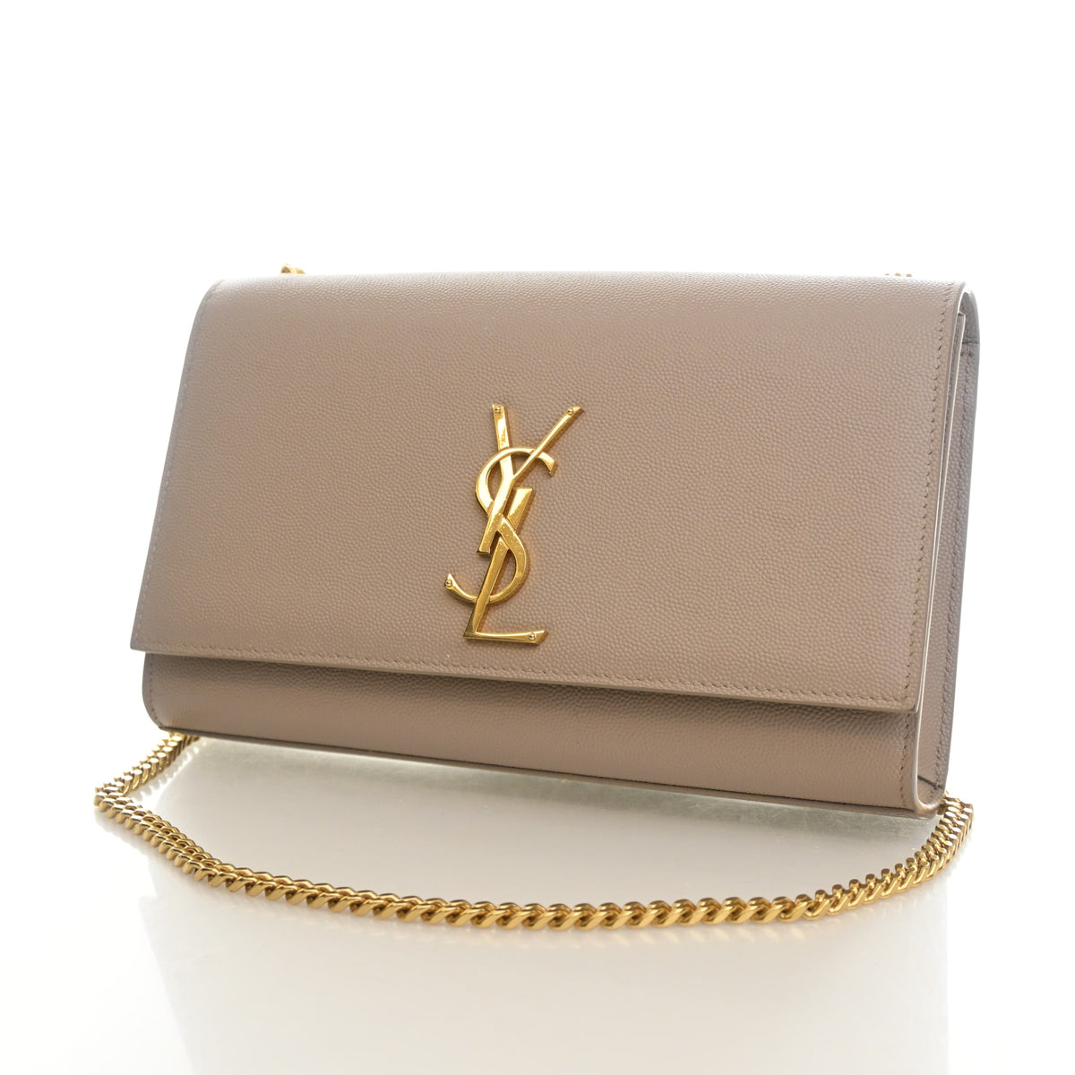 Pre-Owned Saint Laurent Medium Calfskin Kate Chain Bag, three-quarter view, photo 3 of 16