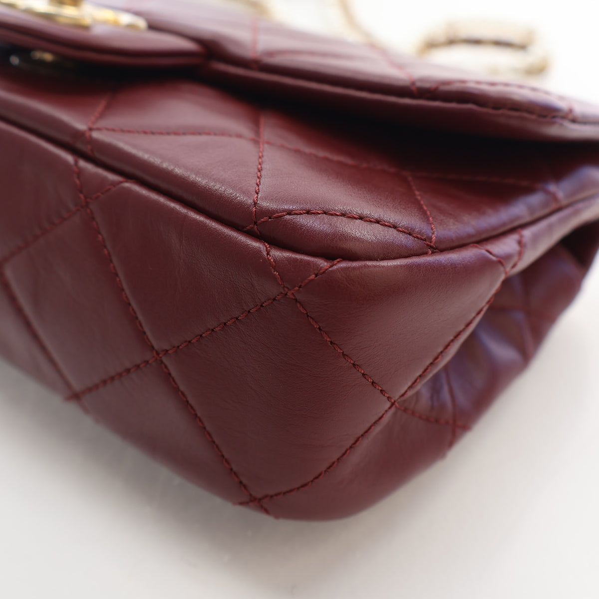 Chanel Mini Lambskin Pearl Chain Flap Bag, photo 8 of 18