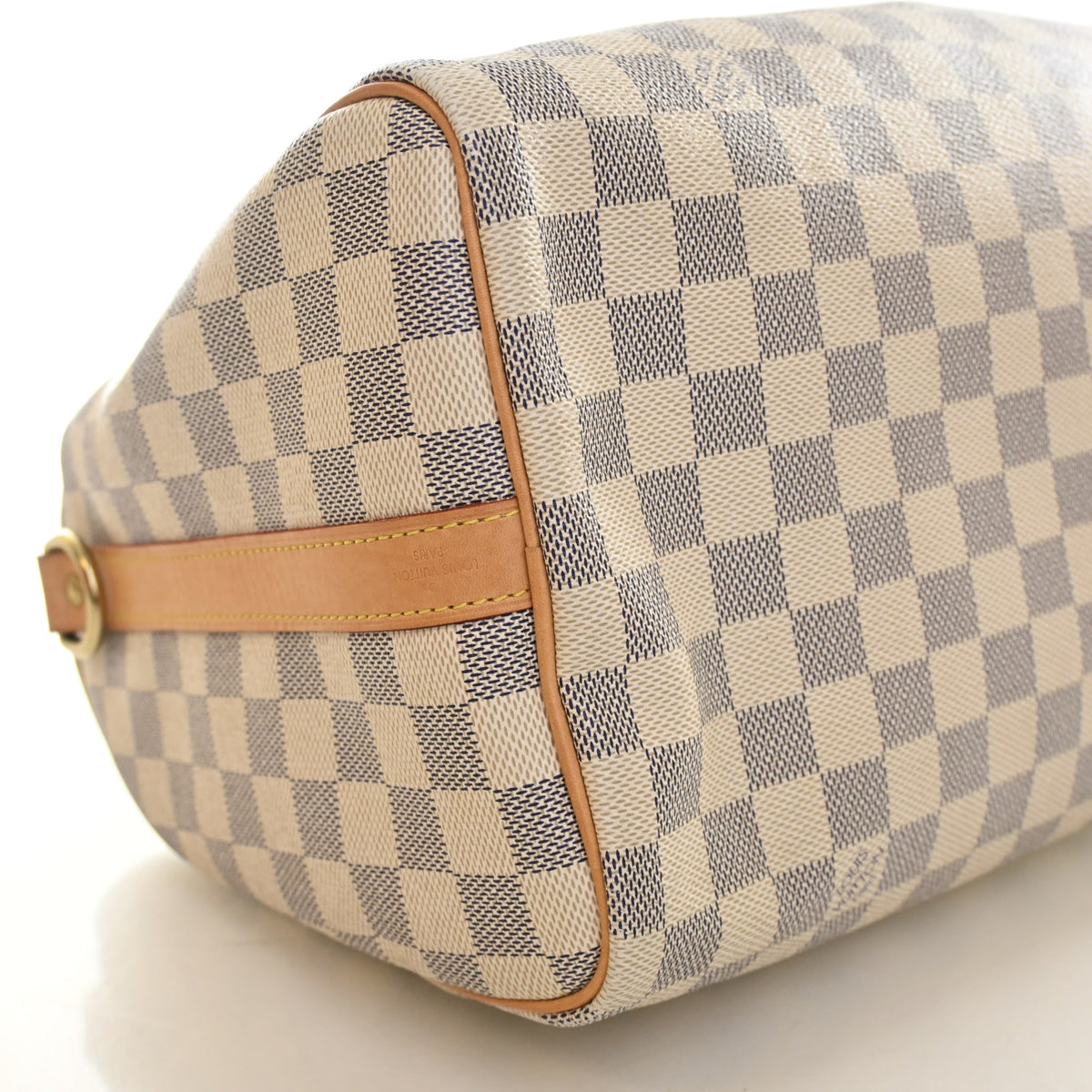 Pre-Owned Louis Vuitton Speedy Bandouliere 30 Damier Azur, side view