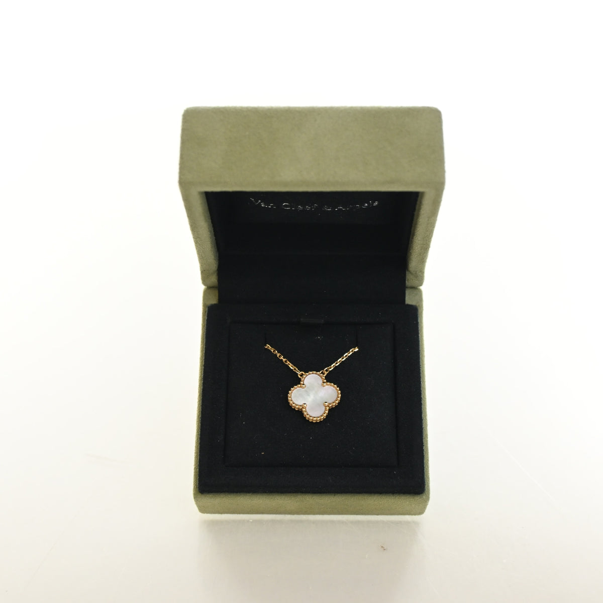 Vintage Van Cleef & Arpels Alhambra Mother Of Pearl Pendant, front view