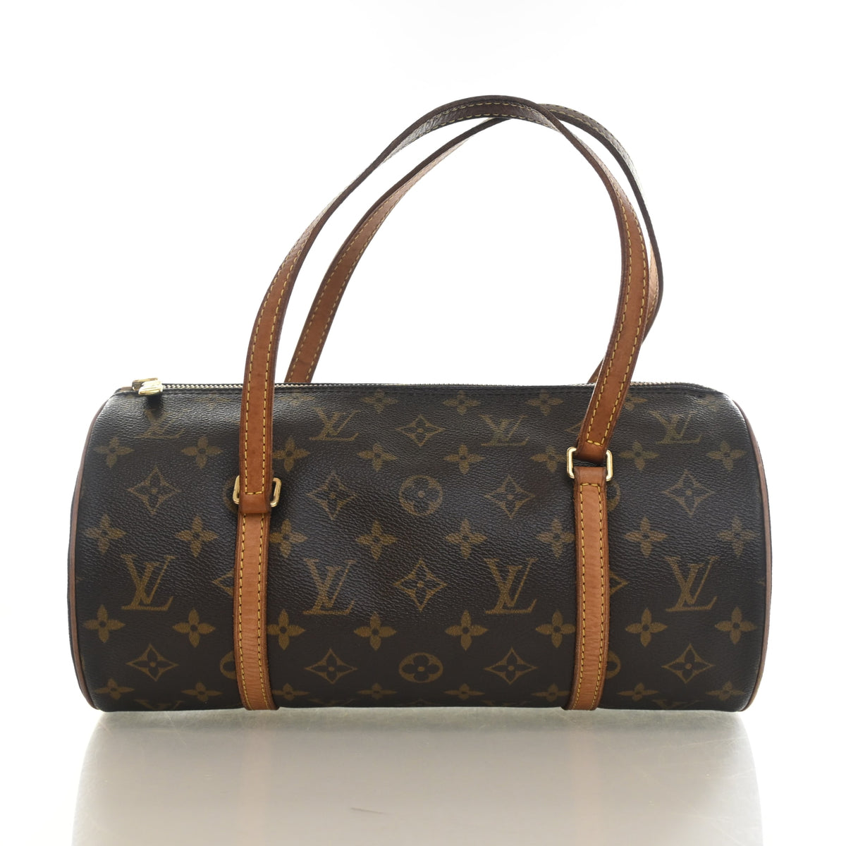 Vintage Louis Vuitton Papillon 30 Monogram, front view, authenticated at Luxe Du Jour