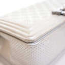 Chanel Medium Silver Lambsk...