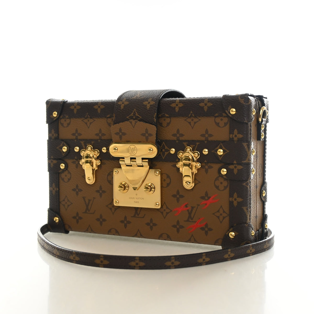 Pre-Owned Louis Vuitton Reverse Monogram Petite Malle, front view