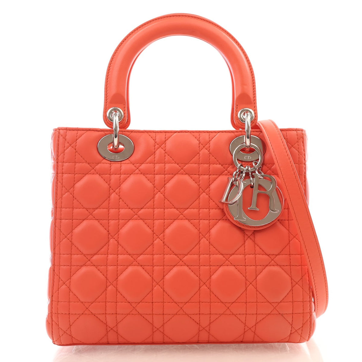 Pre-Owned Christian Dior Lady Dior Medium Lambskin, front view, photo 1 of 20