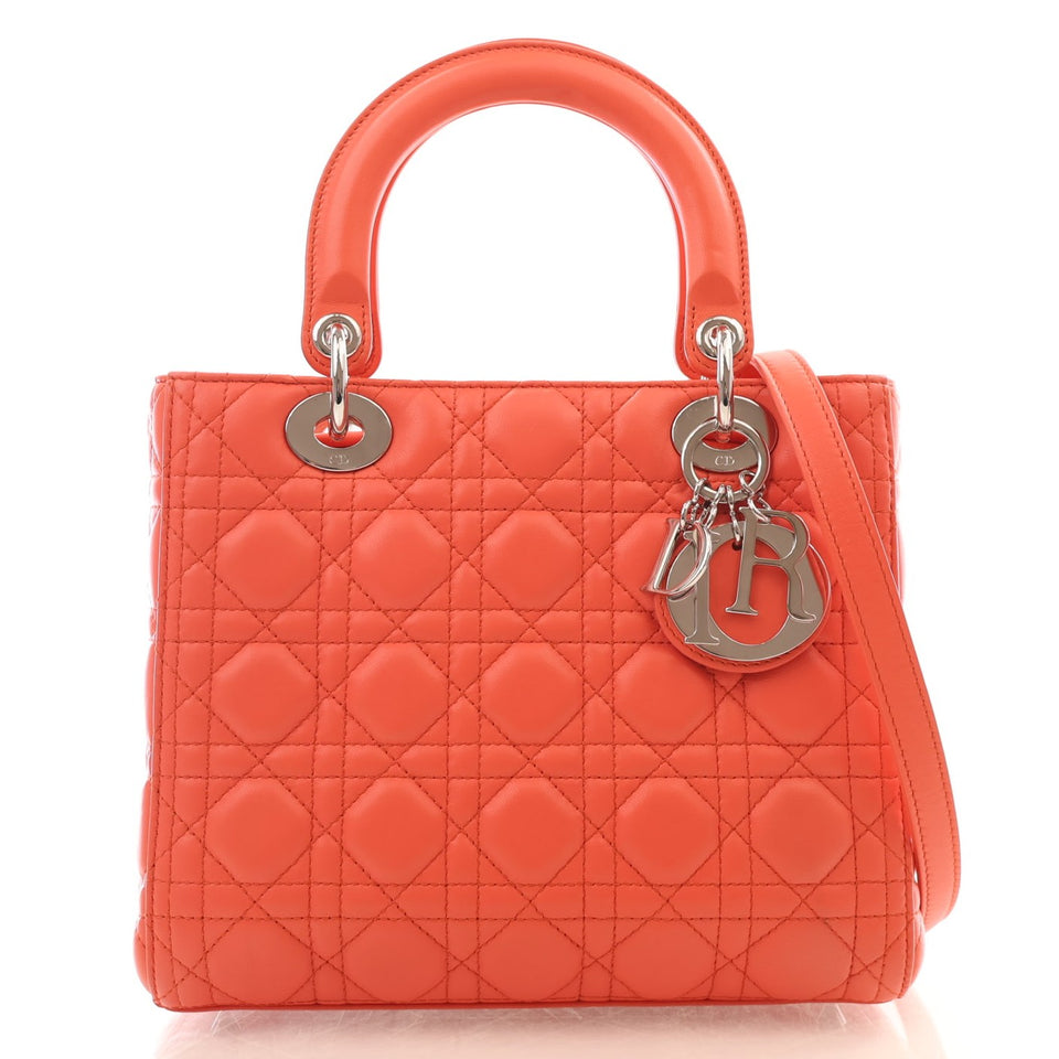 Christian Dior Medium Lambskin Lady Dior