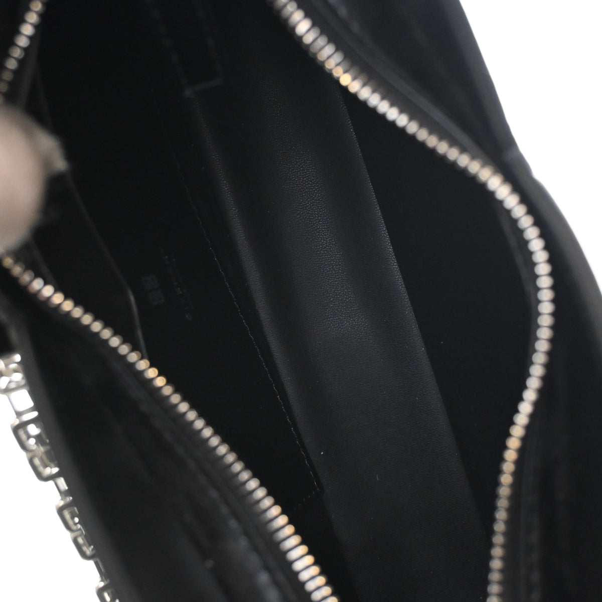 Pre-Owned Givenchy Shoulder Bag Small Calfskin Cutout, open interior with lining
