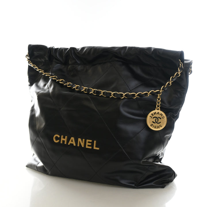 Chanel Medium Shiny Calfskin 22 Hobo