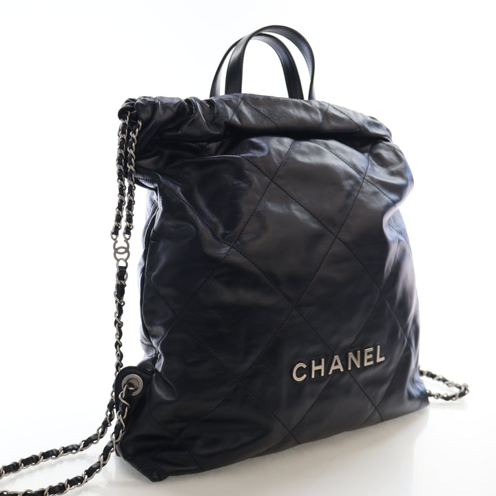 Chanel Shiny Calfskin 22 Backpack