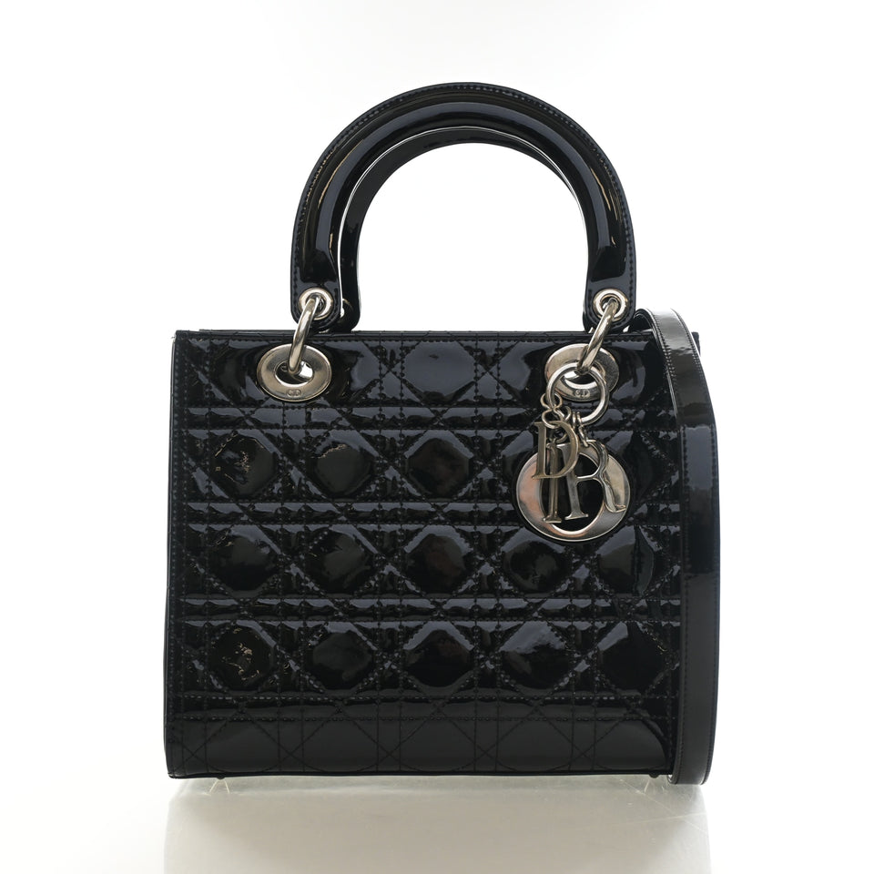 Christian Dior Medium Patent Lady Dior