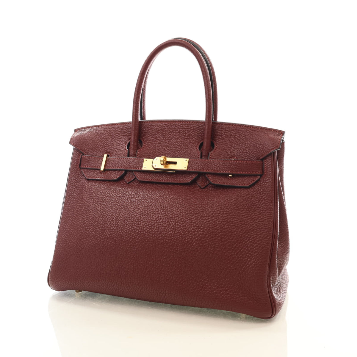 Hermes Vintage Bordeaux Clemence Birkin 30, photo 3 of 15