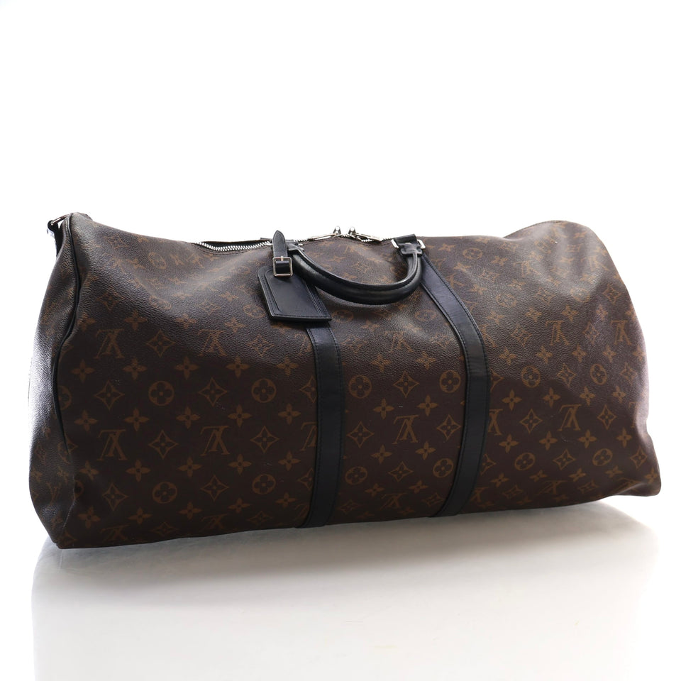 Louis Vuitton Monogram Macassar Keepall Bandouliere 55
