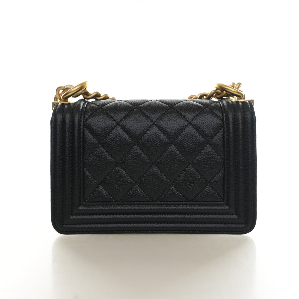 Pre-Owned Chanel Boy Bag Mini Caviar Leather, front view, photo 11 of 14