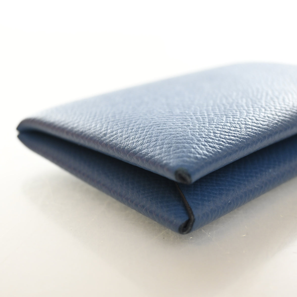 Hermes Bleu Tie Epsom Calvi Card Holder, photo 5 of 13