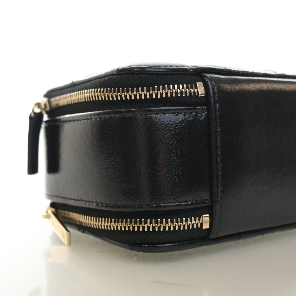 Pre-Owned Chanel Vanity Case Mini Glazed Calfskin Double Zip CC, base view