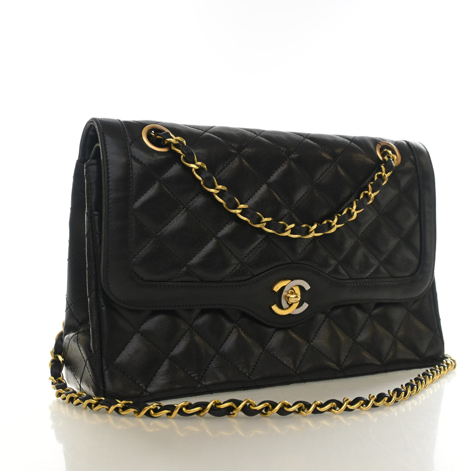 Chanel Vintage Lambskin Paris Double Flap