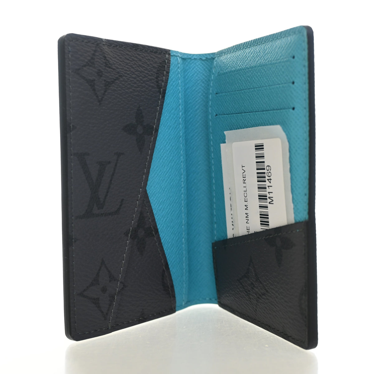Pre-Owned Louis Vuitton Monogram Eclipse Pocket Organizer, open front