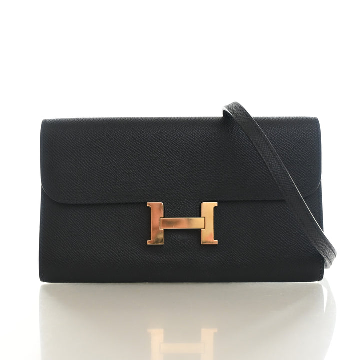 Hermes Noir Epsom Constance To Go Wallet