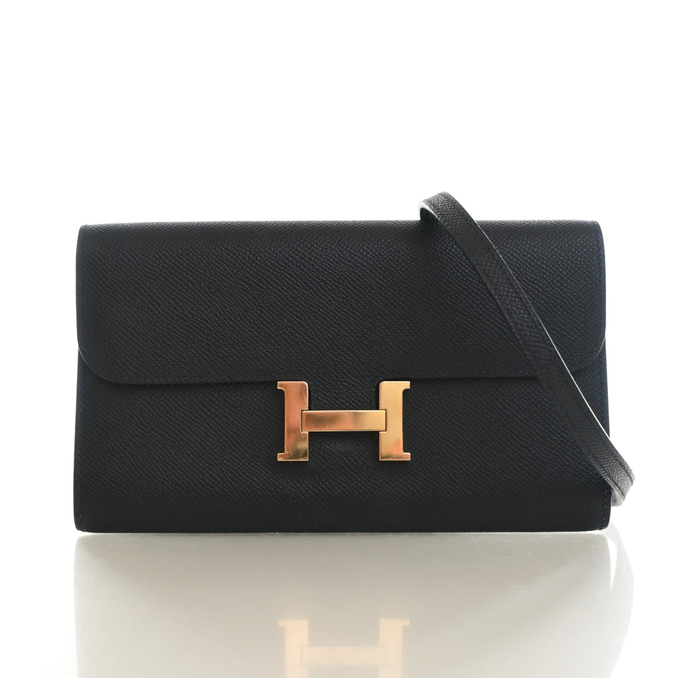 Hermes Noir Epsom Constance To Go Wallet