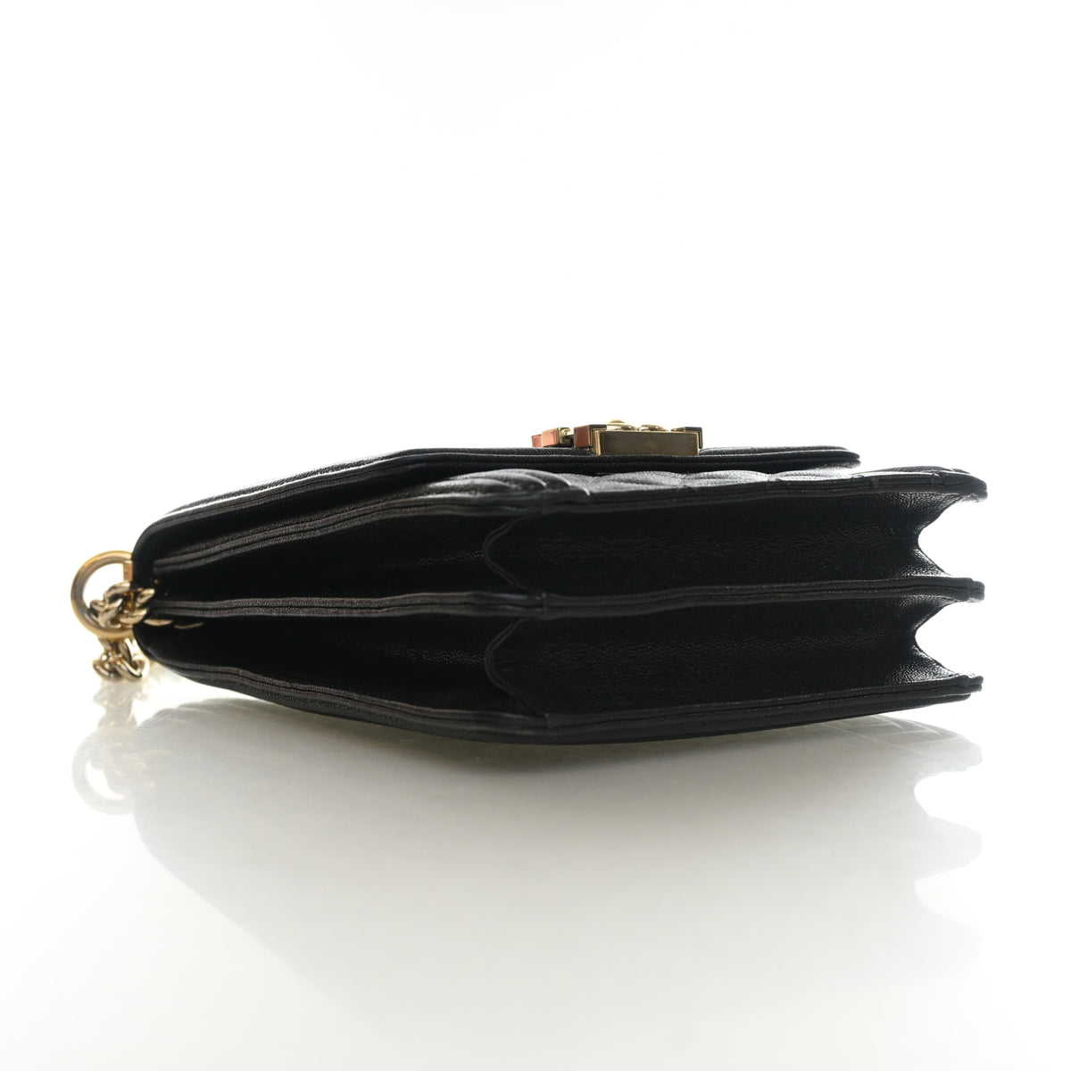 Pre-Owned Chanel Boy Bag Caviar Leather North South, side profile