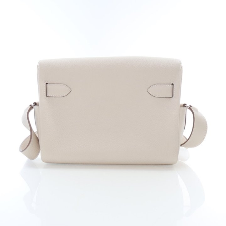 Pre-Owned Hermès Kelly Messenger PM Beton, back view