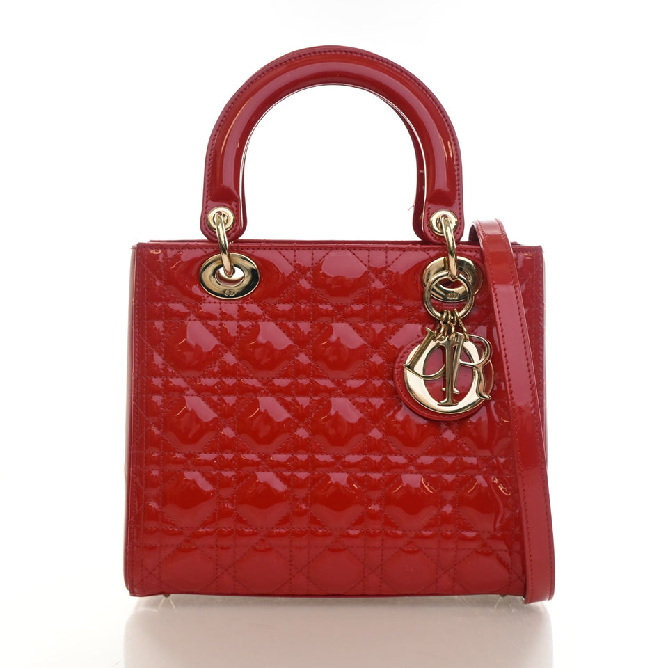Christian Dior Medium Patent Lady Dior