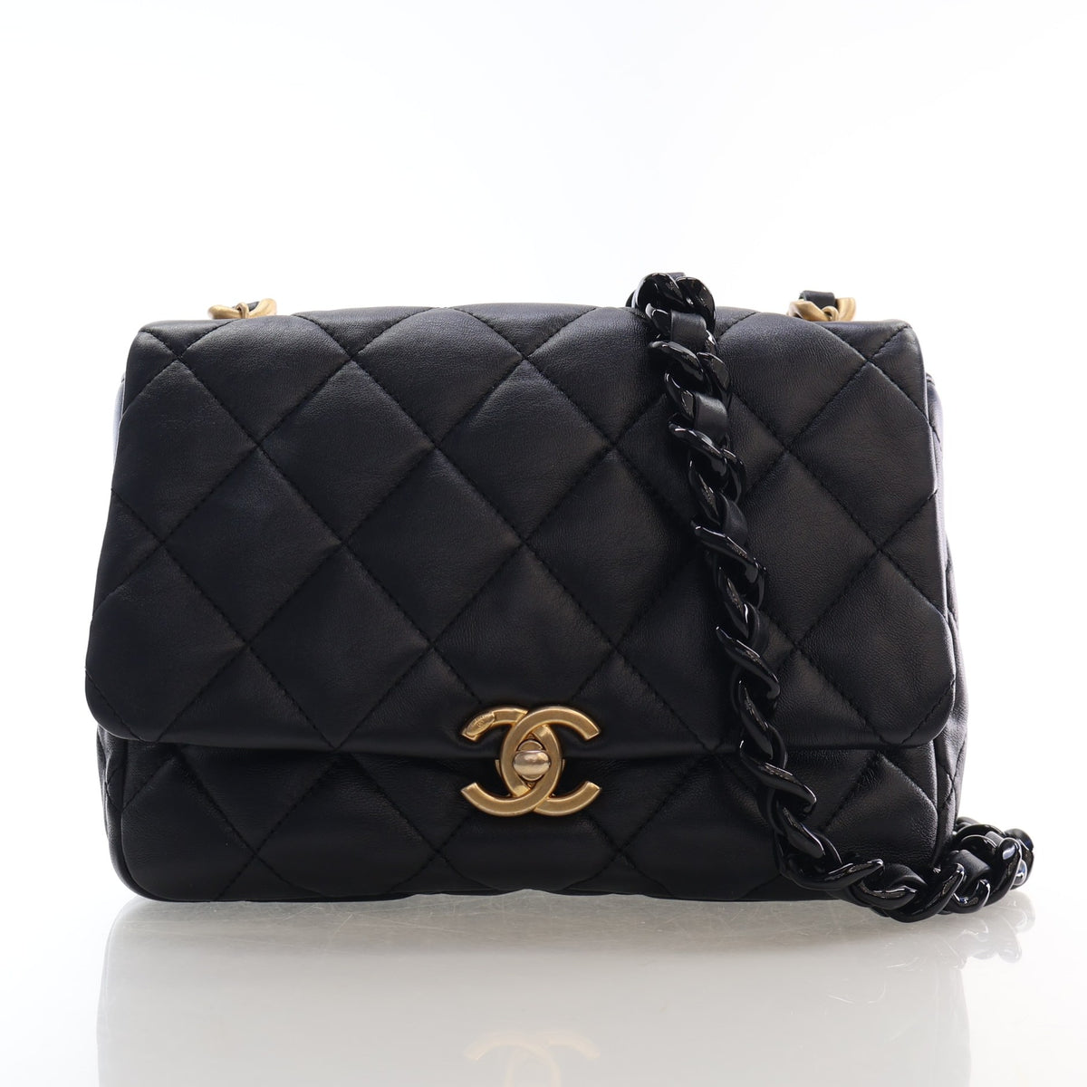 Chanel Lambskin Lacquered Chain Flap Bag, photo 1 of 20