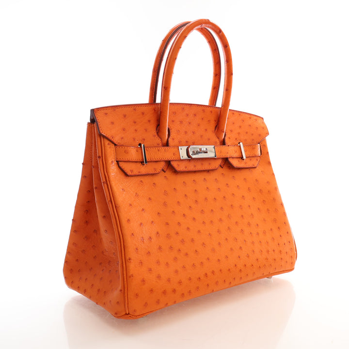 Hermes Vintage Orange H Ostrich Birkin 30