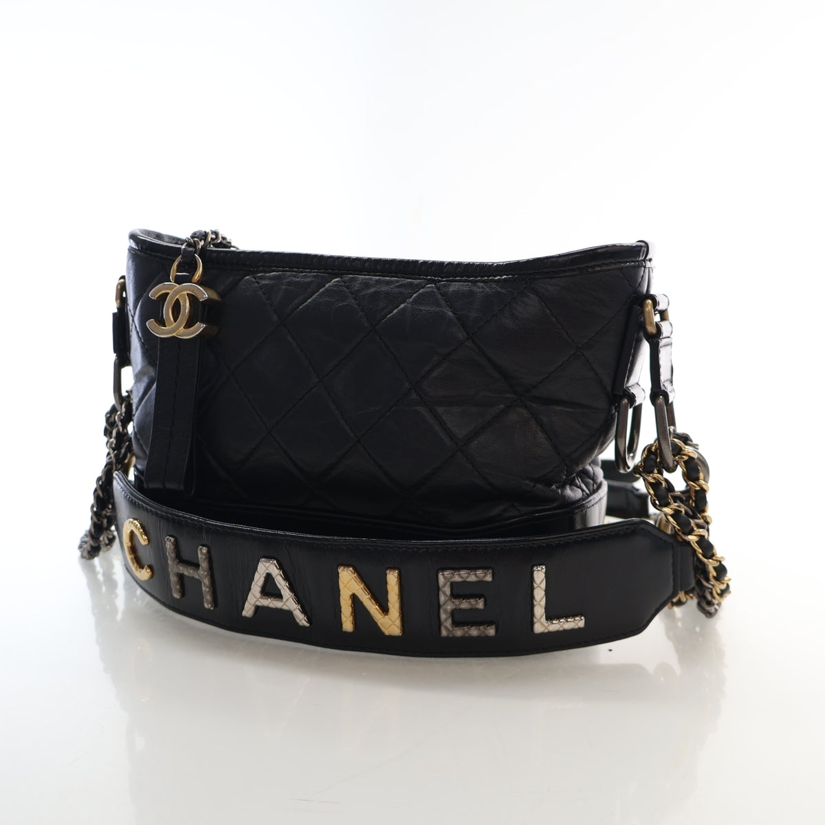 Pre-Owned Chanel Hobo Small Calfskin Gabrielle, front view, photo 3 of 22