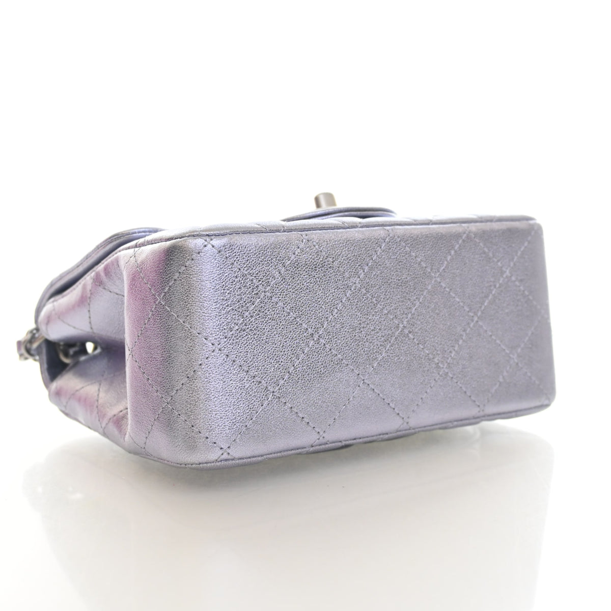 Pre-Owned Chanel Classic Flap Mini Calfskin Square Bag, base and feet view