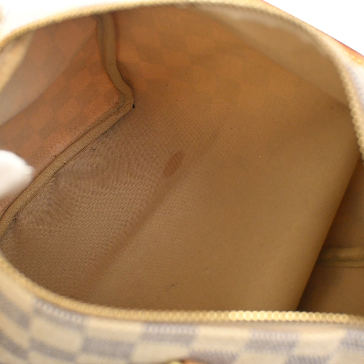 Pre-Owned Louis Vuitton Speedy 25 Damier Azur, open interior with lining