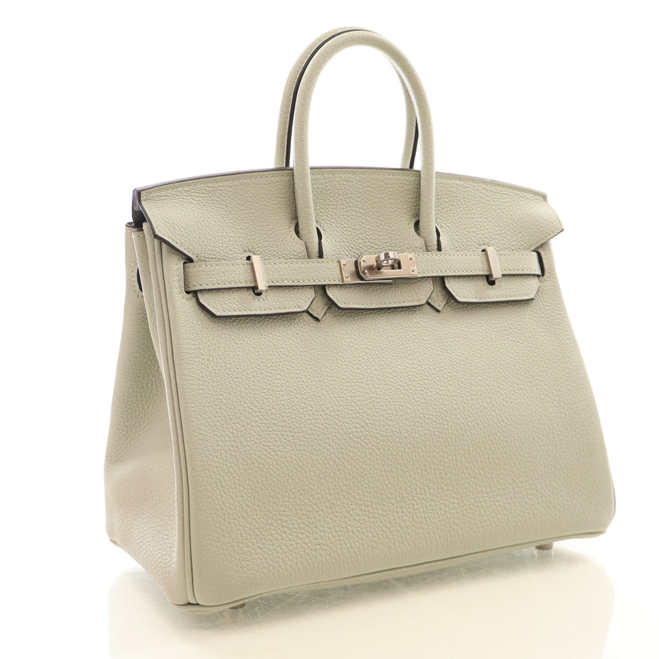 Hermes Gris Neve Togo Birkin 25