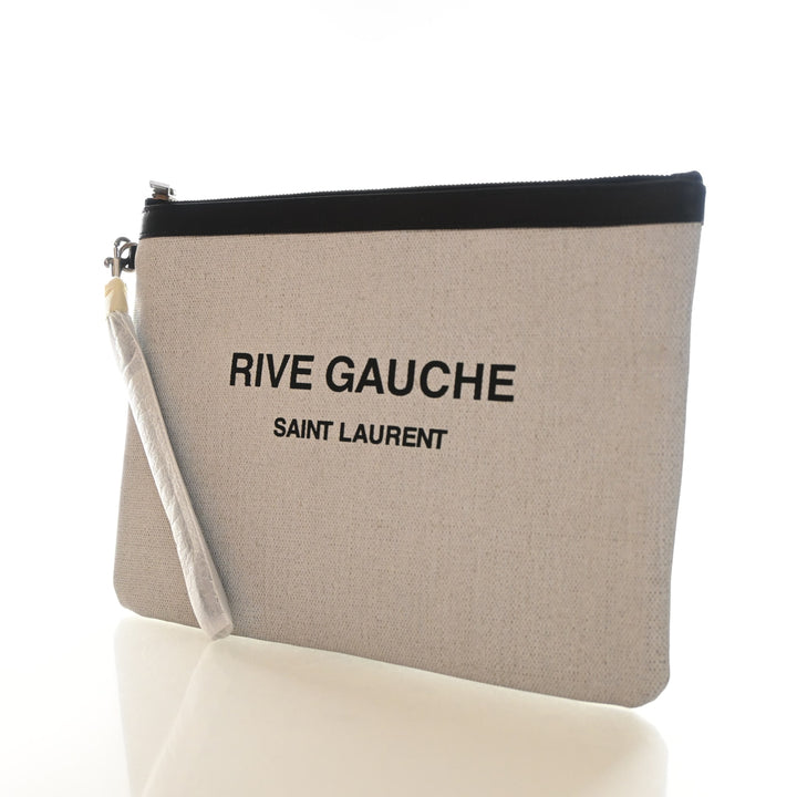 Saint Laurent Mixed Fibers River Gauche Zip Pouch