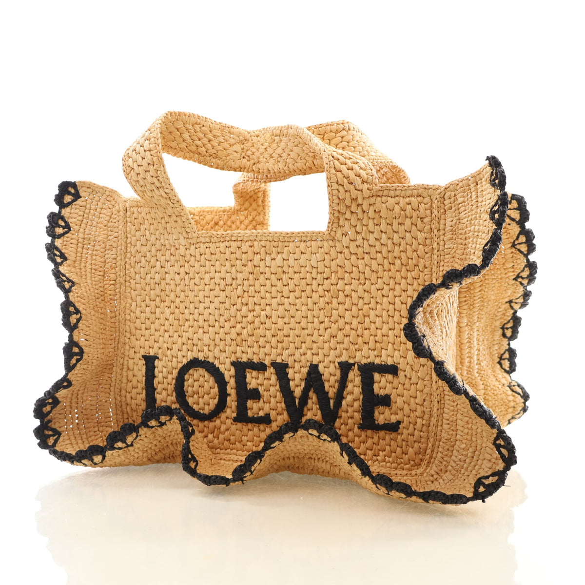 Pre-Owned Loewe Tote Bag Small Raffia, front view, photo 3 of 15