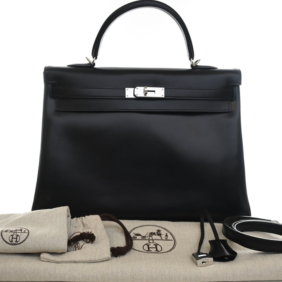 Hermes Noir Box Calf Kelly 35, photo 18 of 18