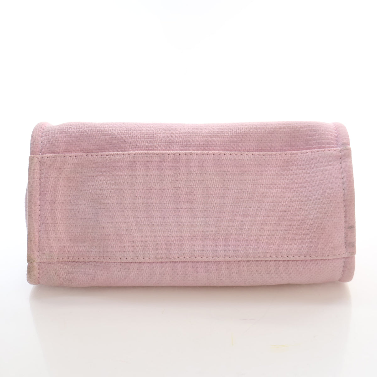 Pre-Owned Chanel Shopping Tote Small Canvas Deauville, base and feet view, photo 11 of 21