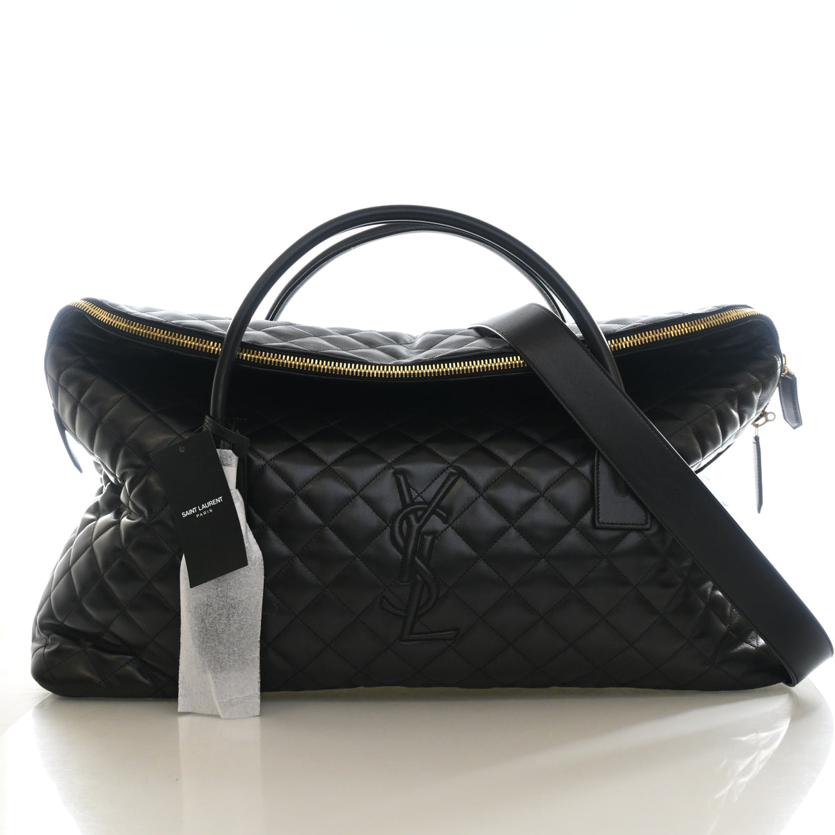 Pre-Owned Saint Laurent Calfskin ES Giant Travel Bag, front view