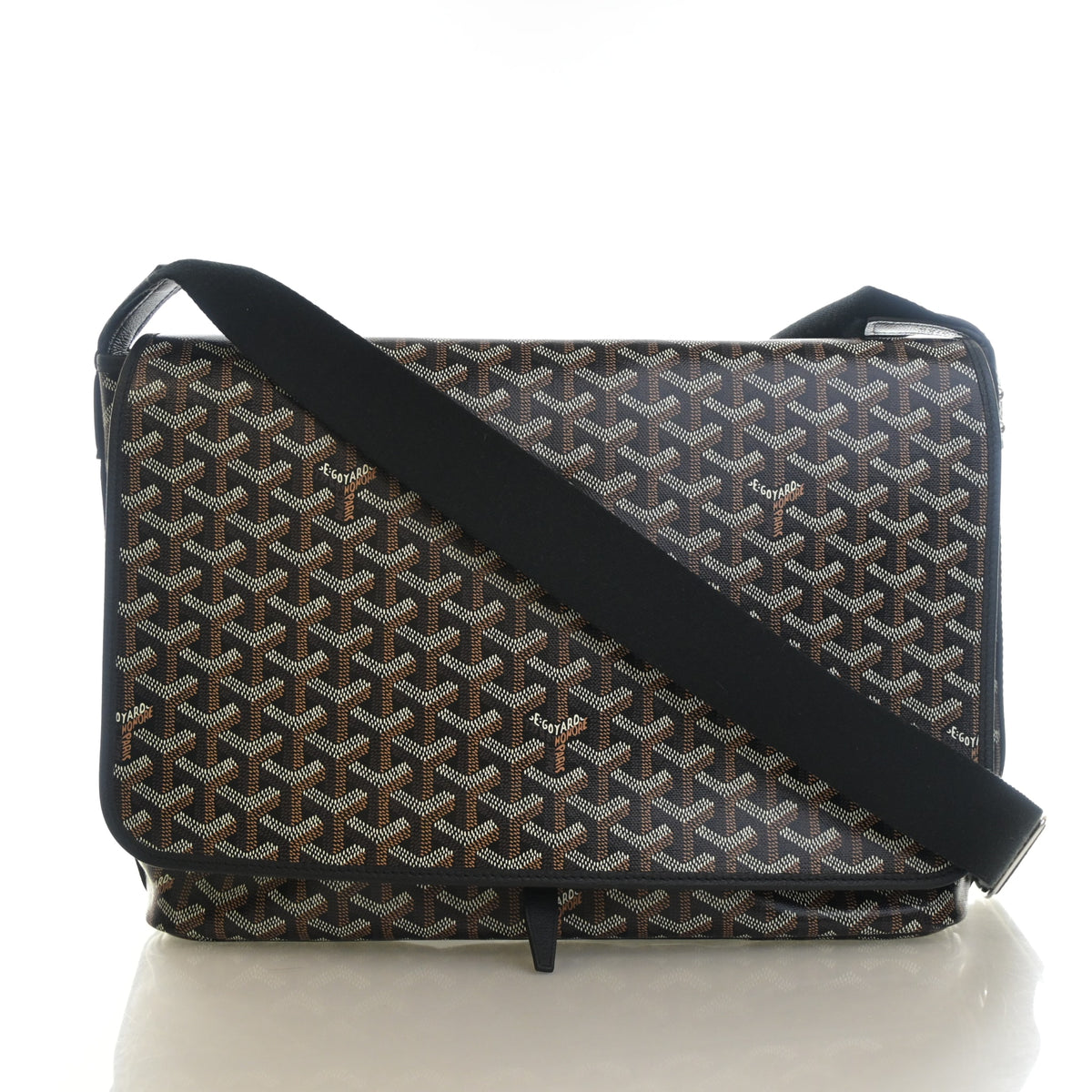 Pre-Owned Goyard MM Goyardine Captien, front view, authenticated at Luxe Du Jour