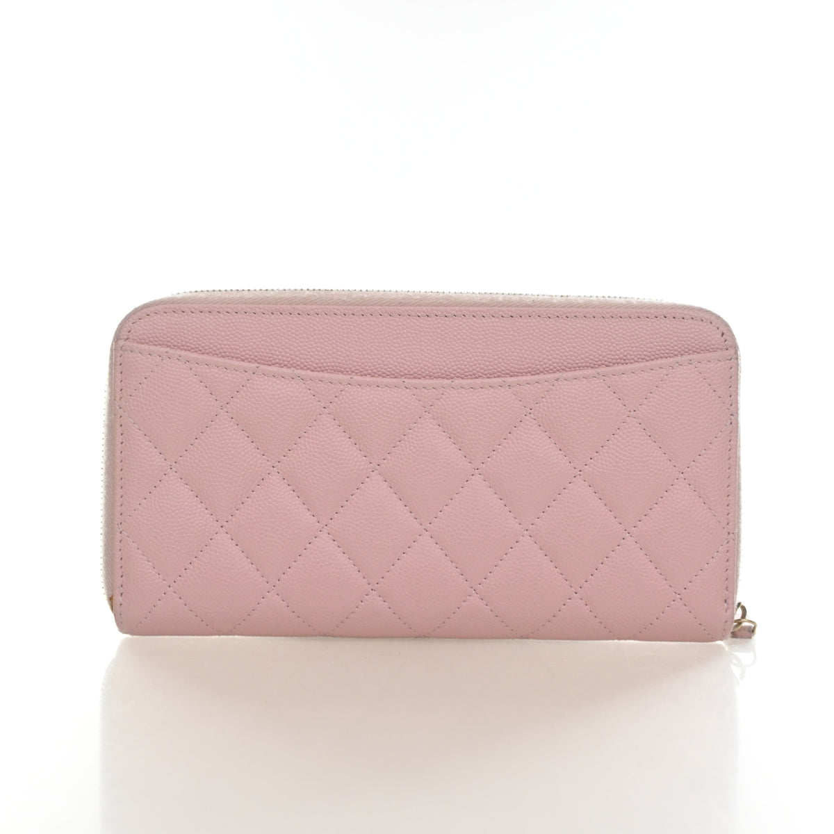 Pre-Owned Chanel Wallet Caviar Leather Long Zippy, back view