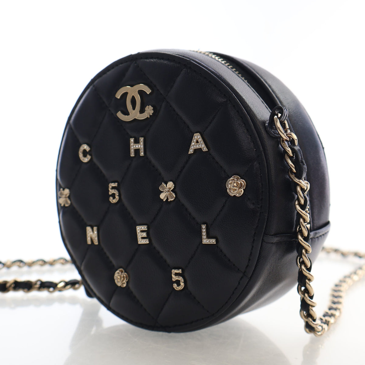 Chanel Mini Lambskin Round Crossbody Bag, photo 3 of 15