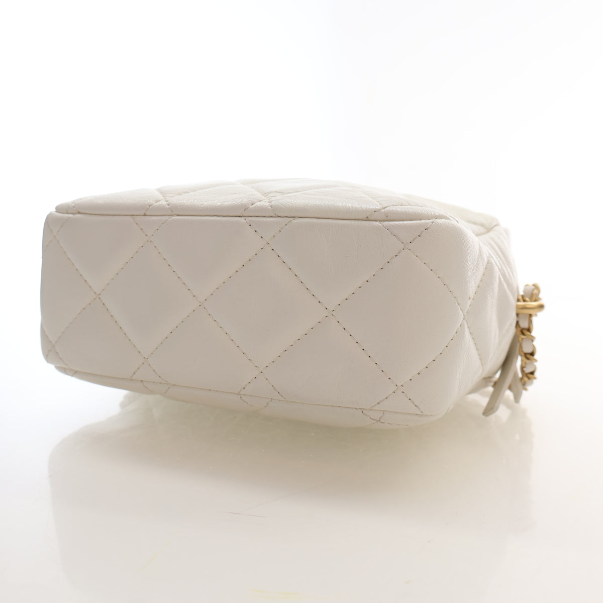 Pre-Owned Chanel Case Mini Lambskin My Perfect Camera, base and feet view, photo 7 of 17