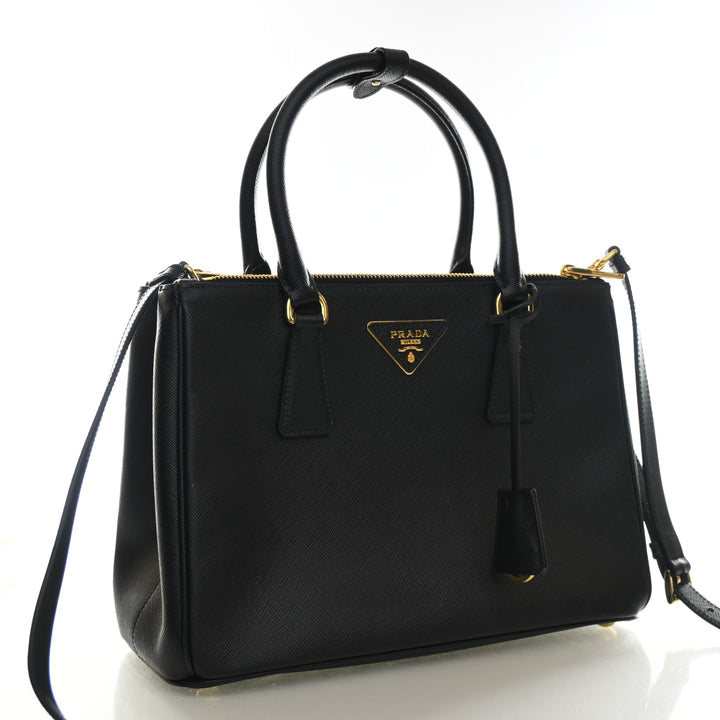 Prada Medium Saffiano Galleria Double Zip Tote