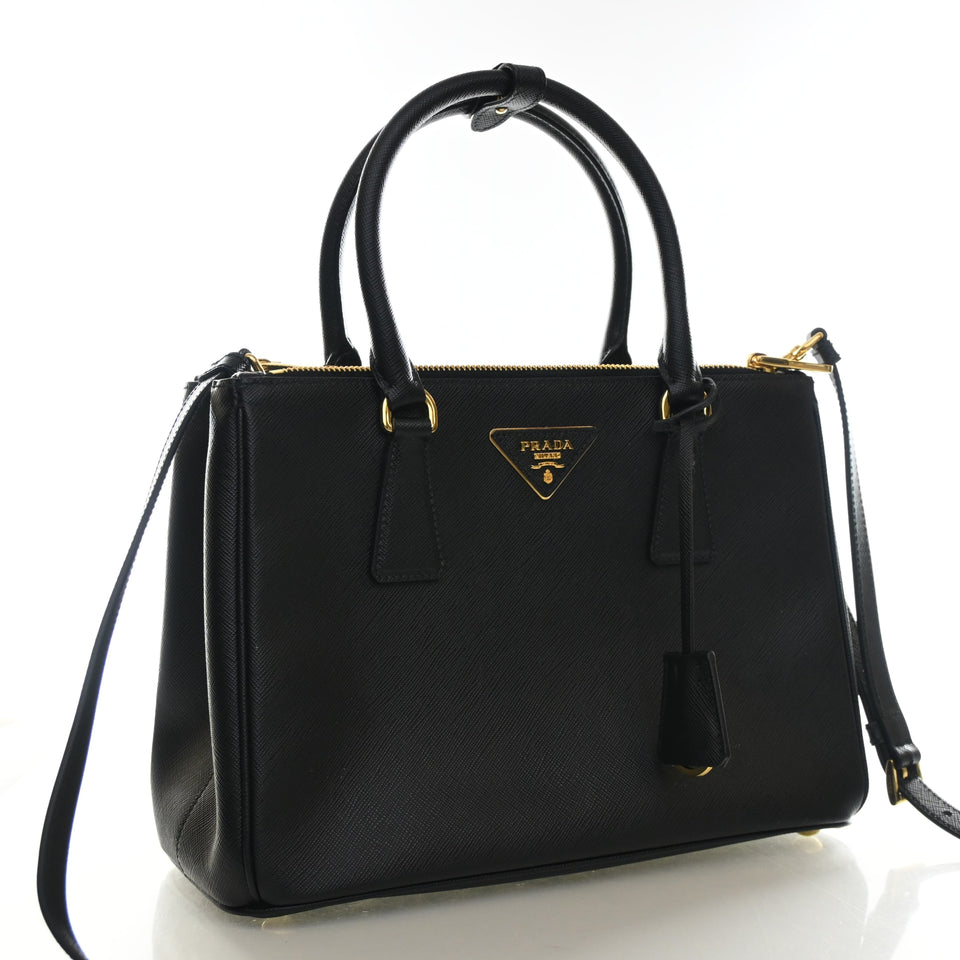 Prada Medium Saffiano Galleria Double Zip Tote