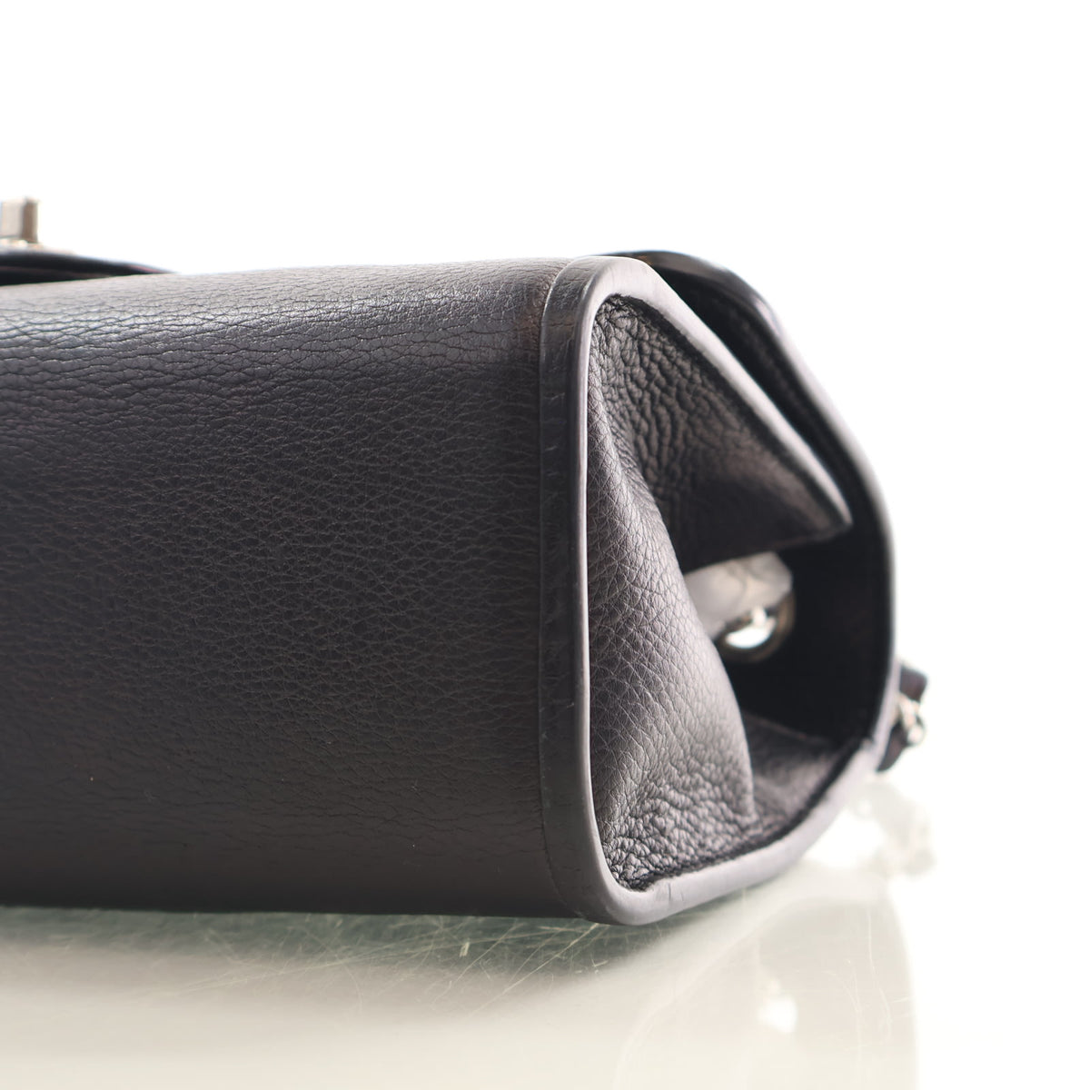 Pre-Owned Chanel Flap Bag Medium Aged Calfskin CC, base view