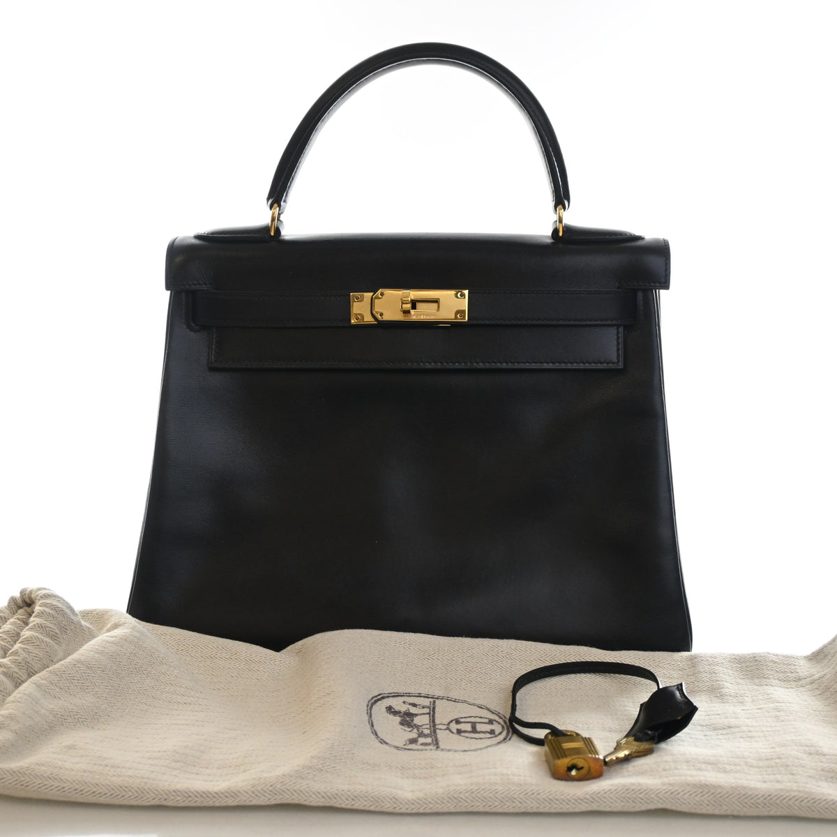 Vintage Hermès Kelly 28 Noir Box Calf, photo 18 of 18