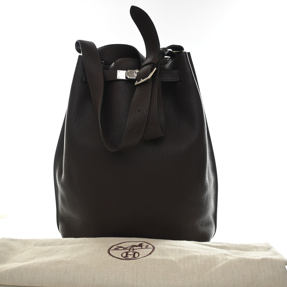 Pre-Owned Hermès Kelly 26 Chocolat Clemence Leather So, open front
