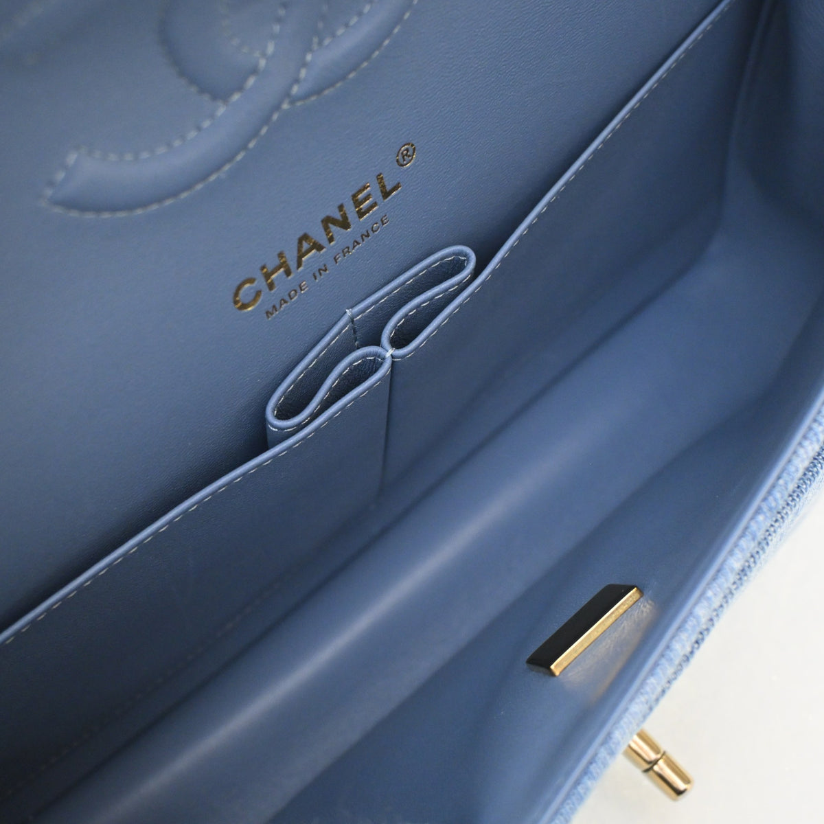 Chanel Medium Denim Classic Double Flap Bag, photo 12 of 17