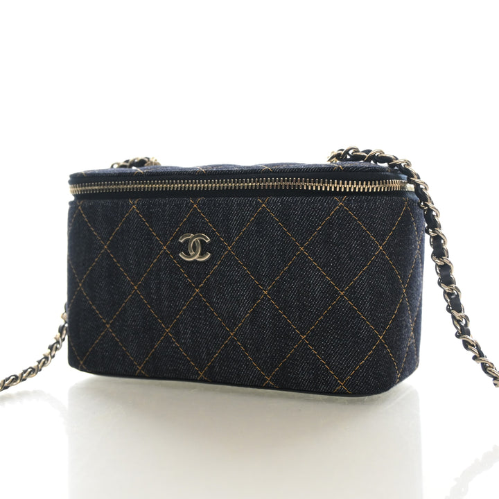 Chanel Small Denim Classic Vanity Case