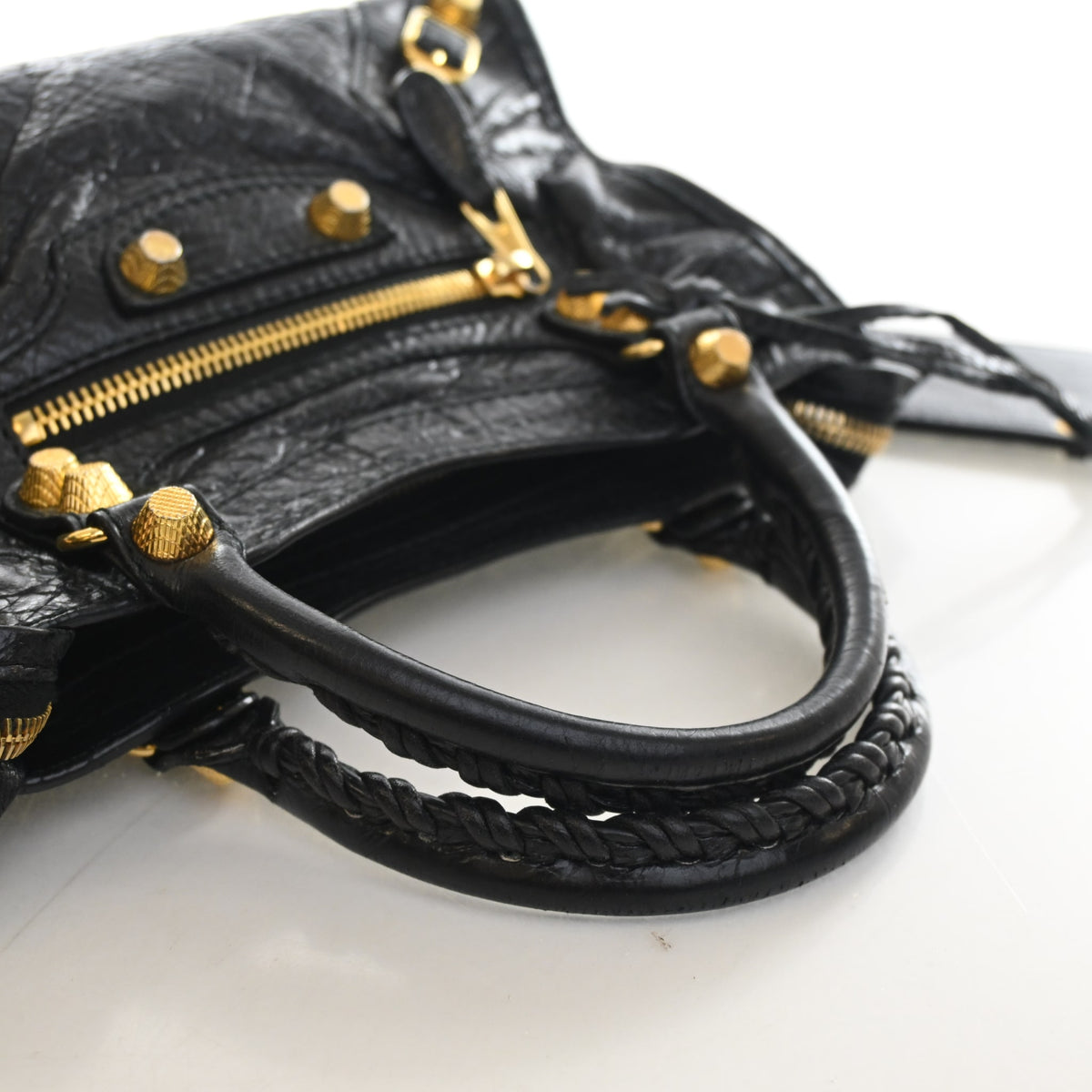 Pre-Owned Balenciaga Mini Arena Lambskin Classic City Bag, side profile, photo 9 of 13