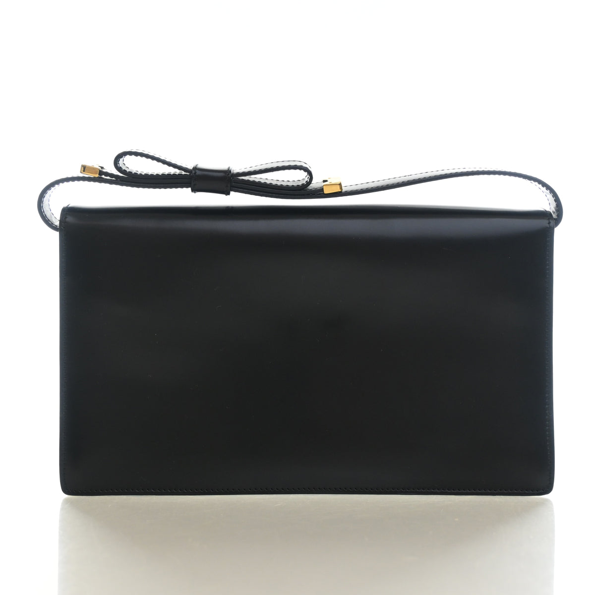 Pre-Owned Prada Pochette Spazzolato Bow, back view